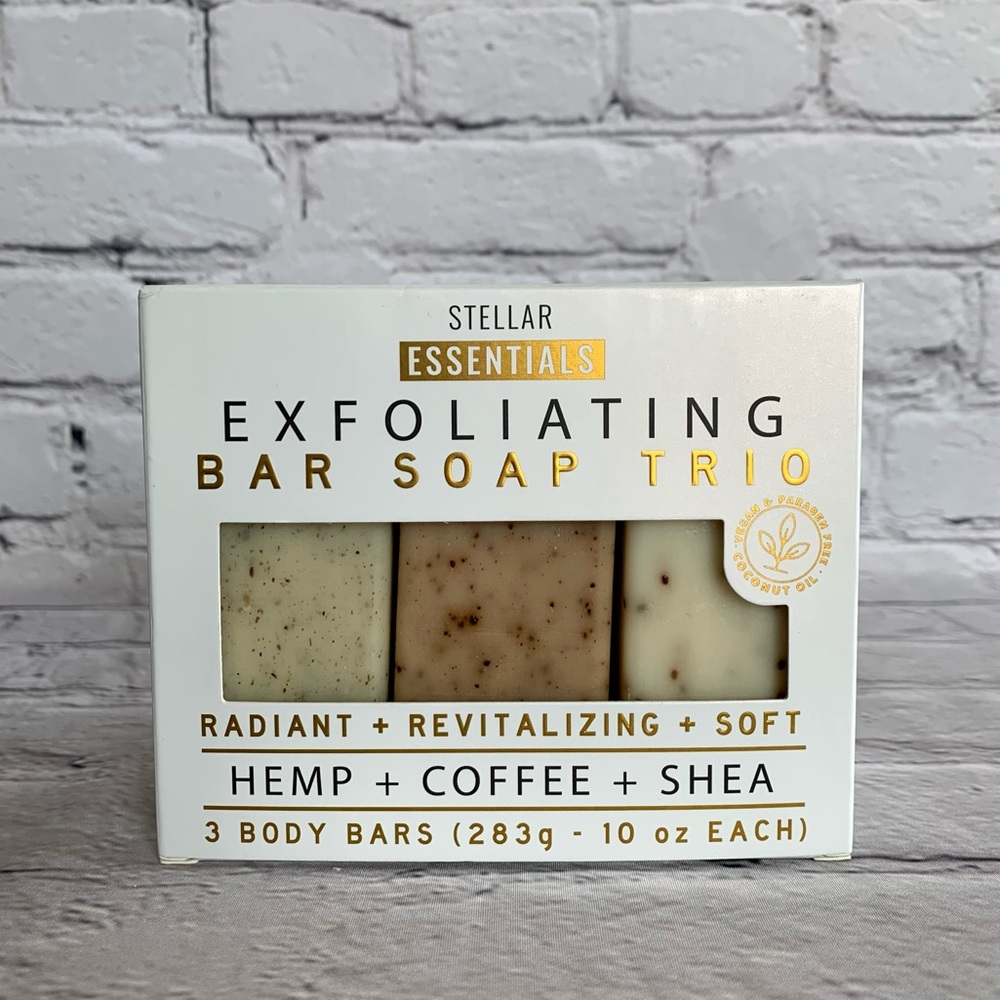 🌿 H&B Co. Estellar Essentials Exfoliating Bar Soap Trio